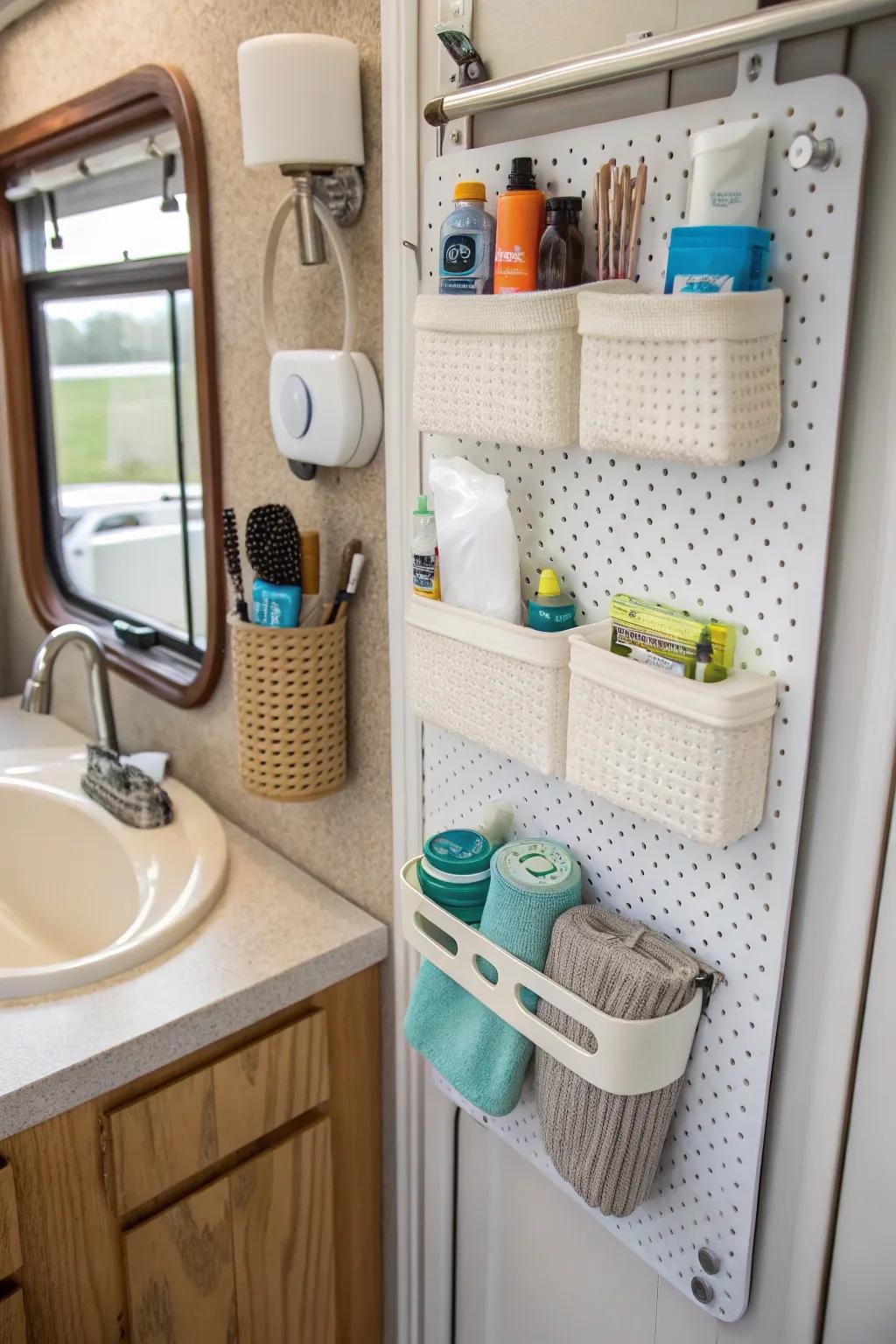 Personalize your storage with a pegboard.
