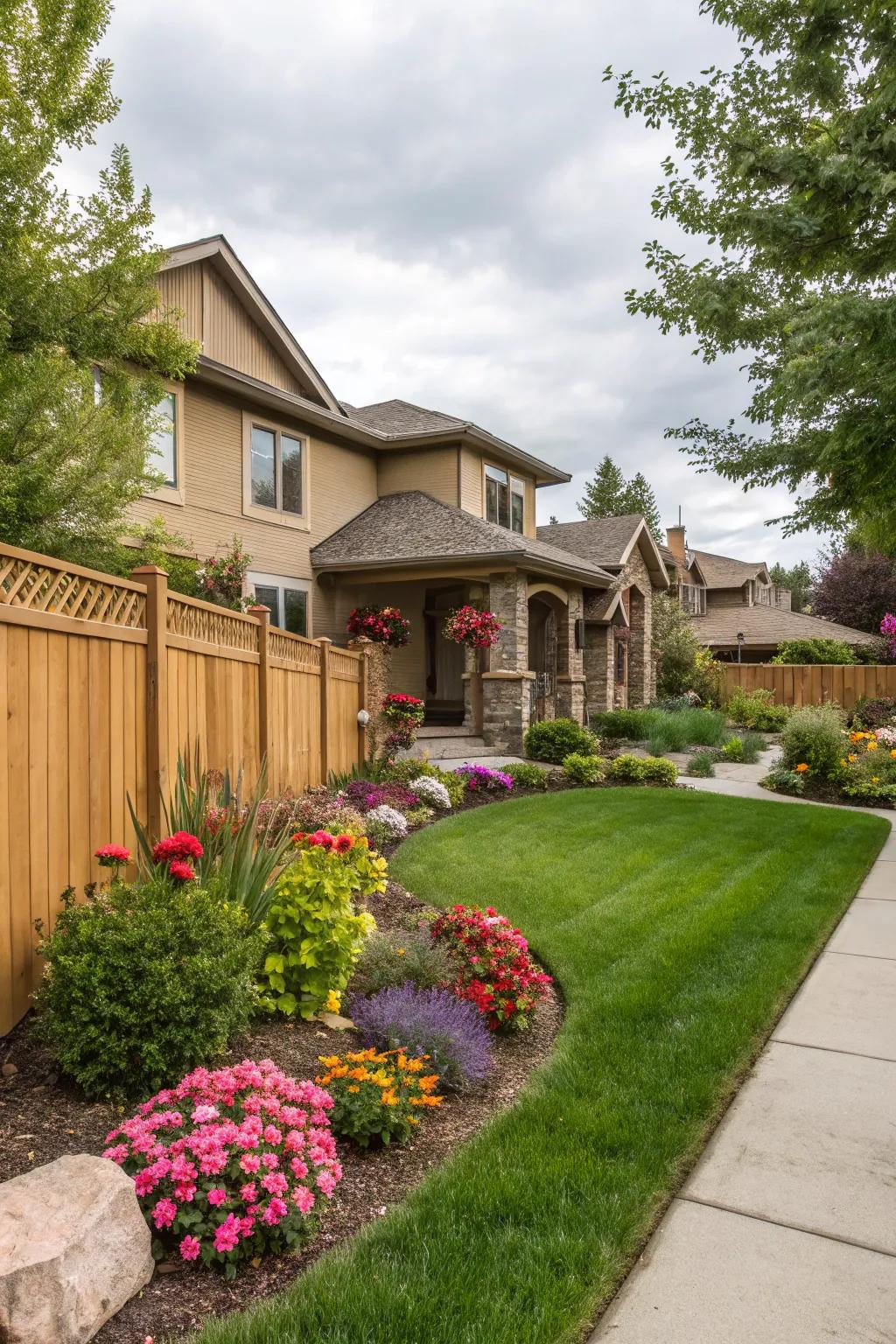 A restrained color palette enhances the natural charm of your garden.