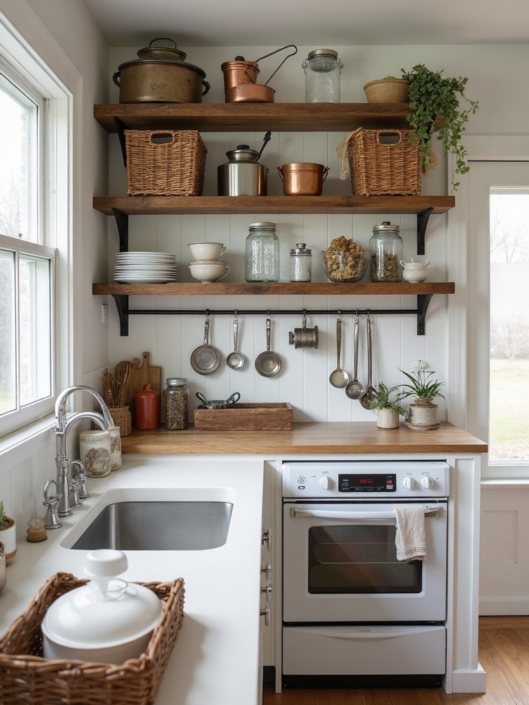 vintage finds maximize small kitchen storage