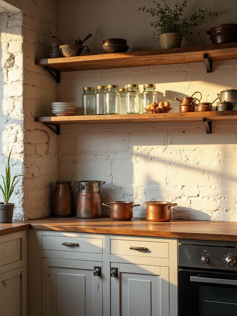 layered storage maximizes small kitchen space
