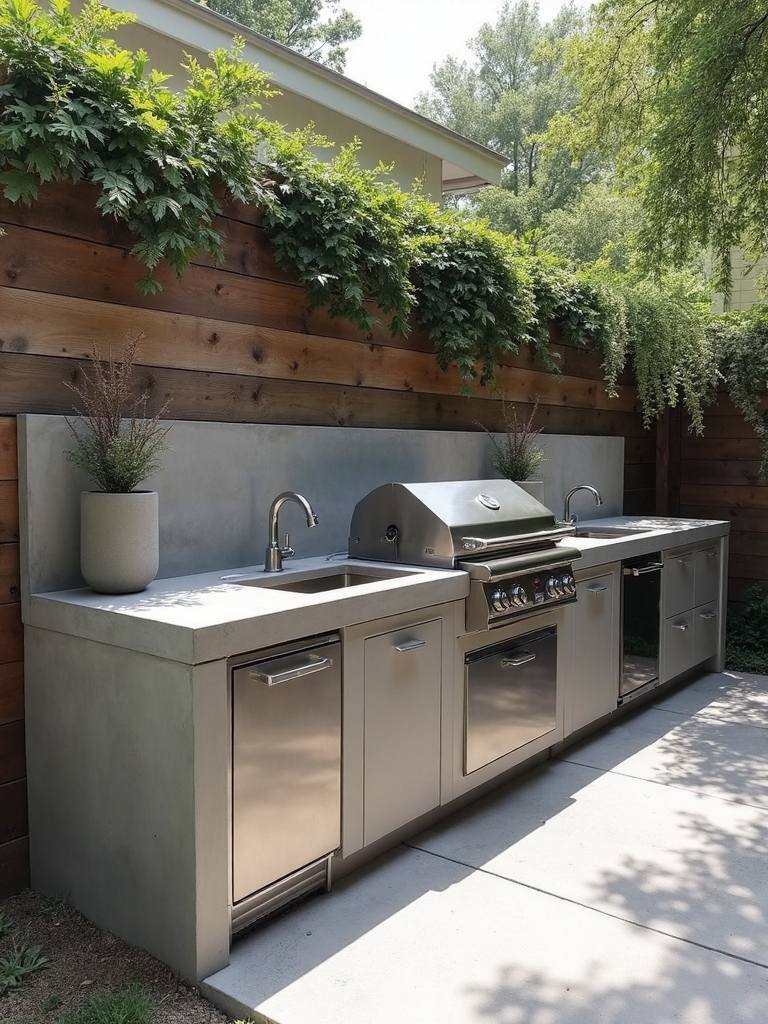 customizable weather resistant modular concrete kitchen