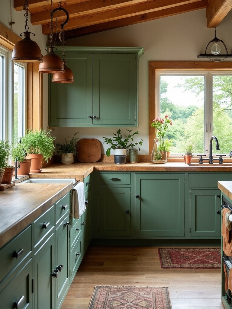 calming outdoor kitchen aesthetic