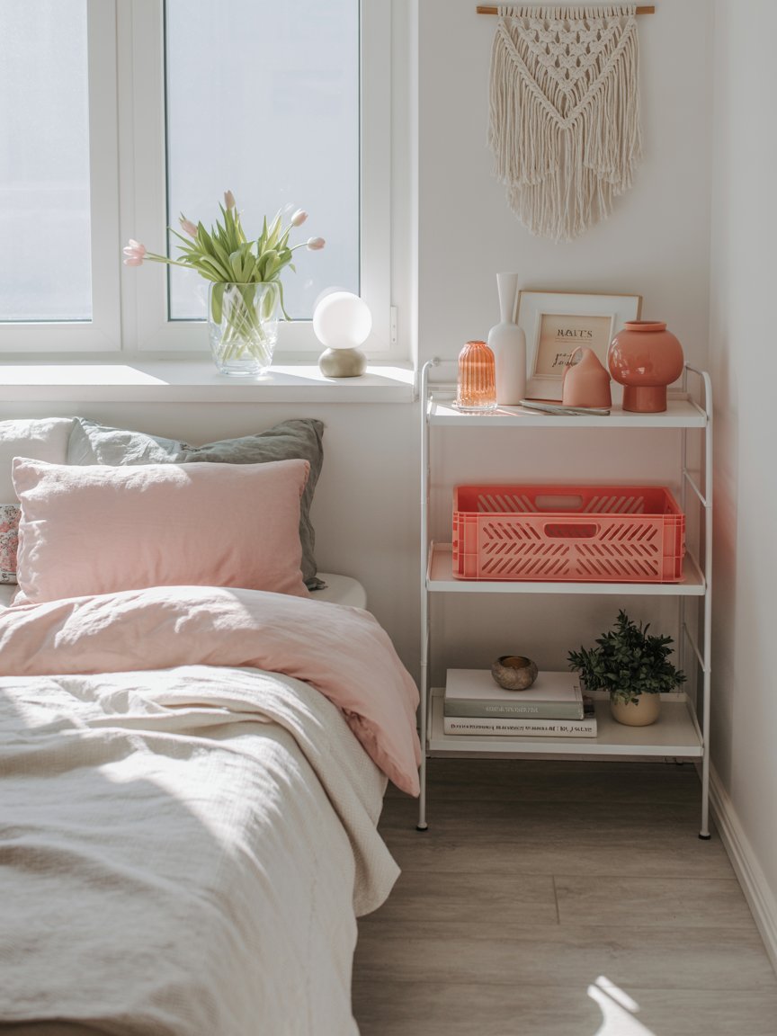 Bedroom with soft textiles