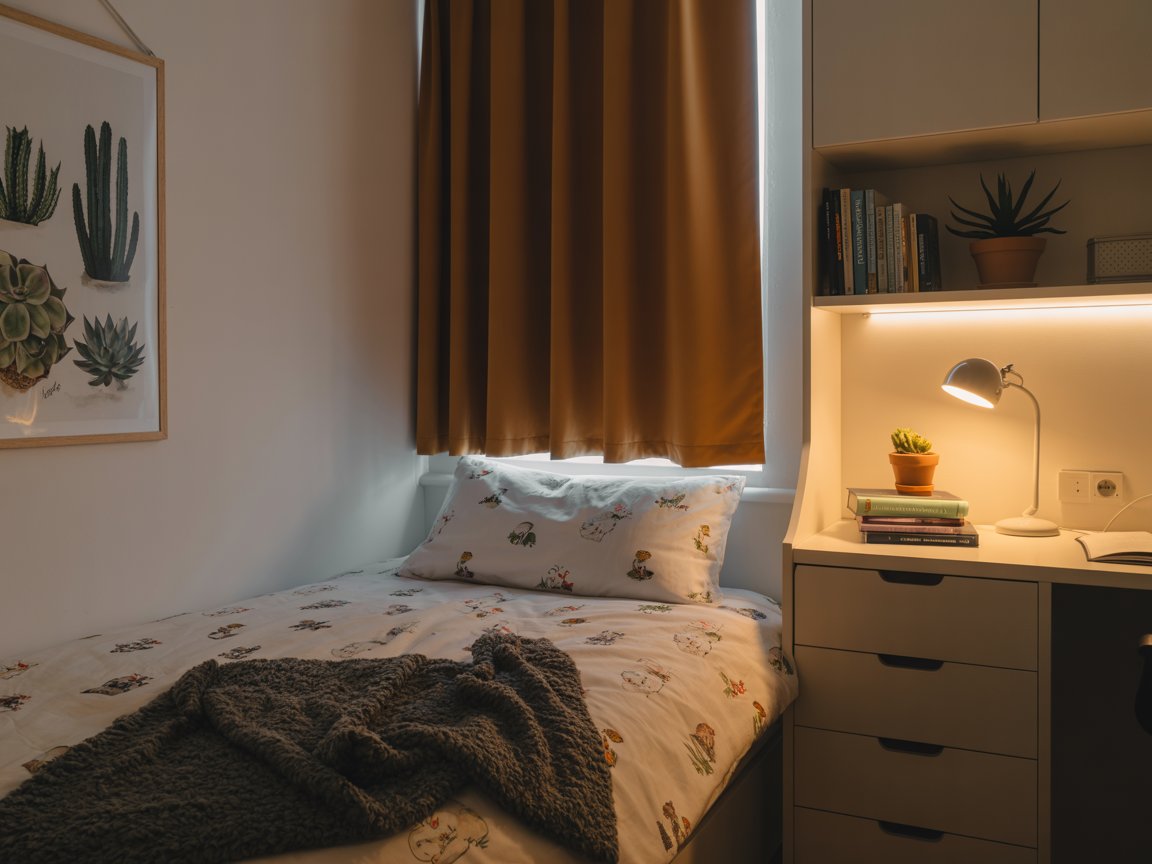 Uni room with smart lighting