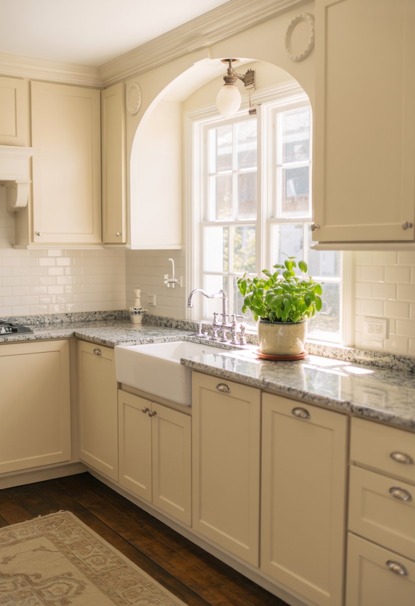 Rustic kitchen with stone countertops