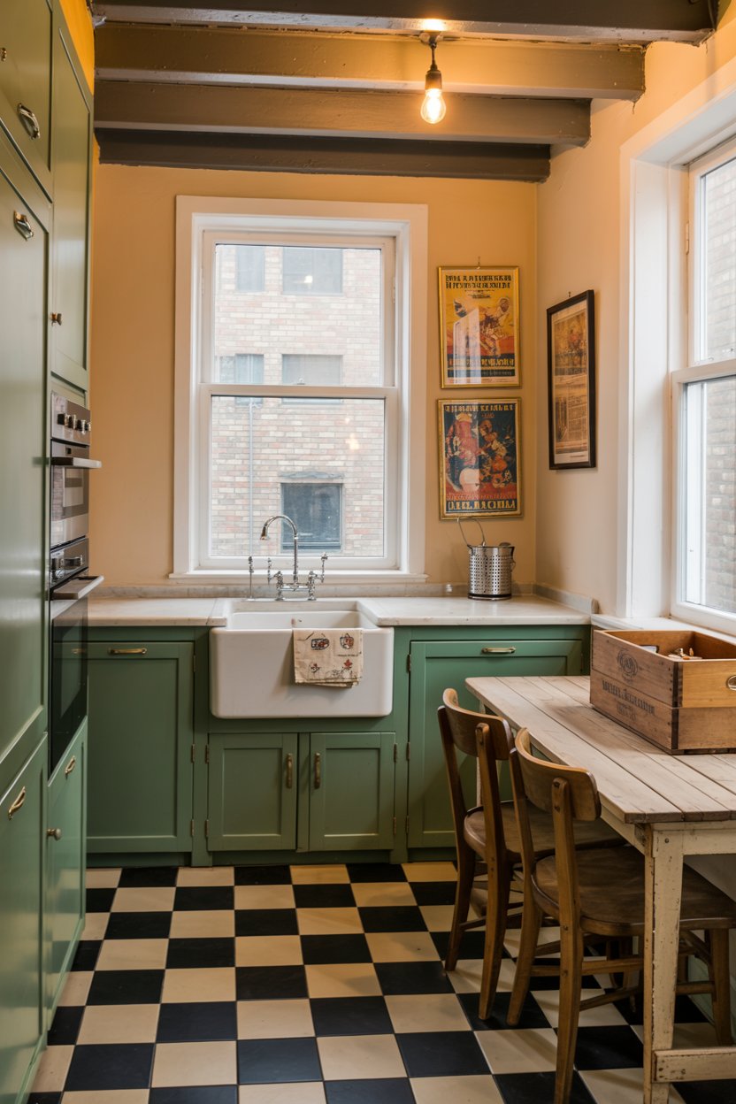 Cozy kitchen with vintage decor