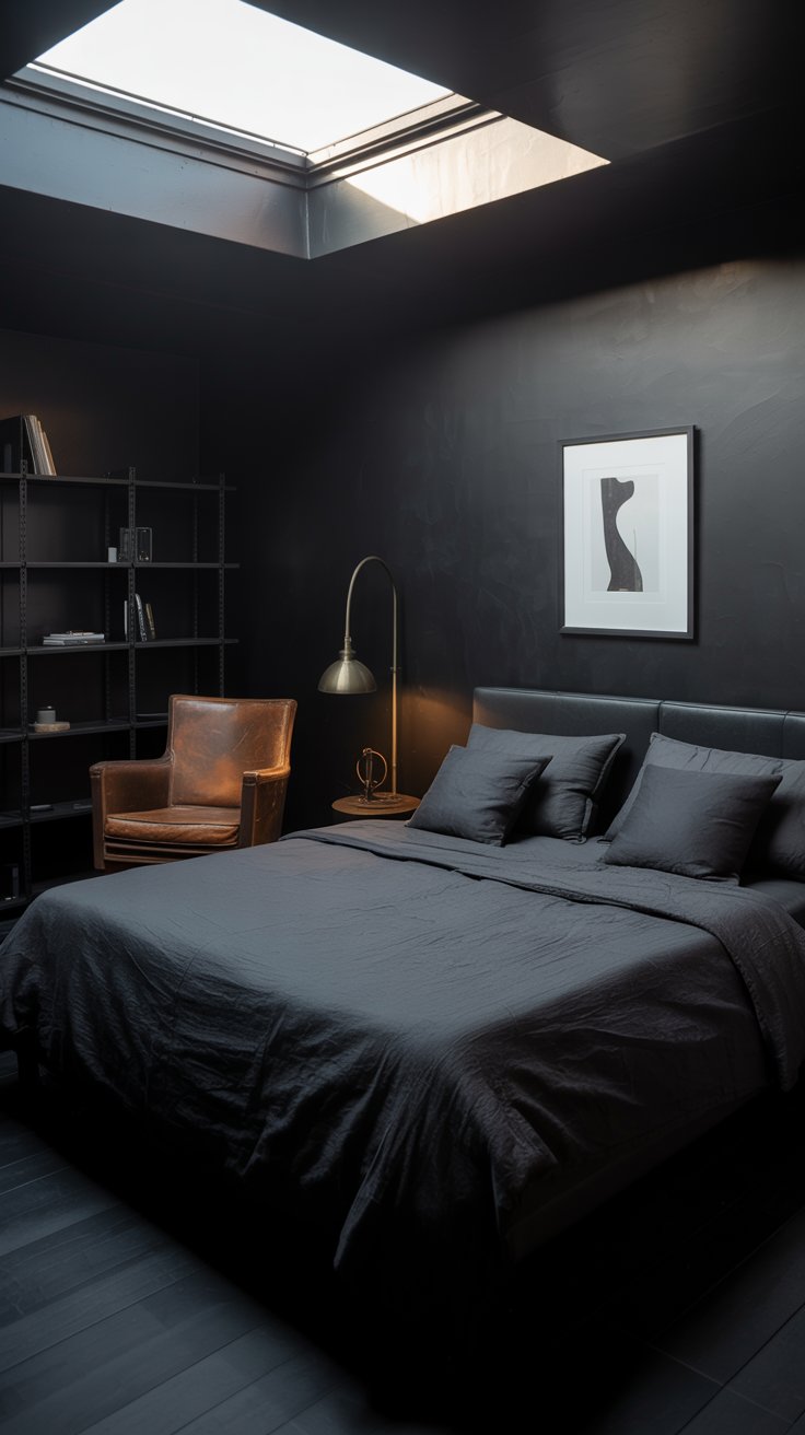 Minimalist Attic Bedroom with Skylight