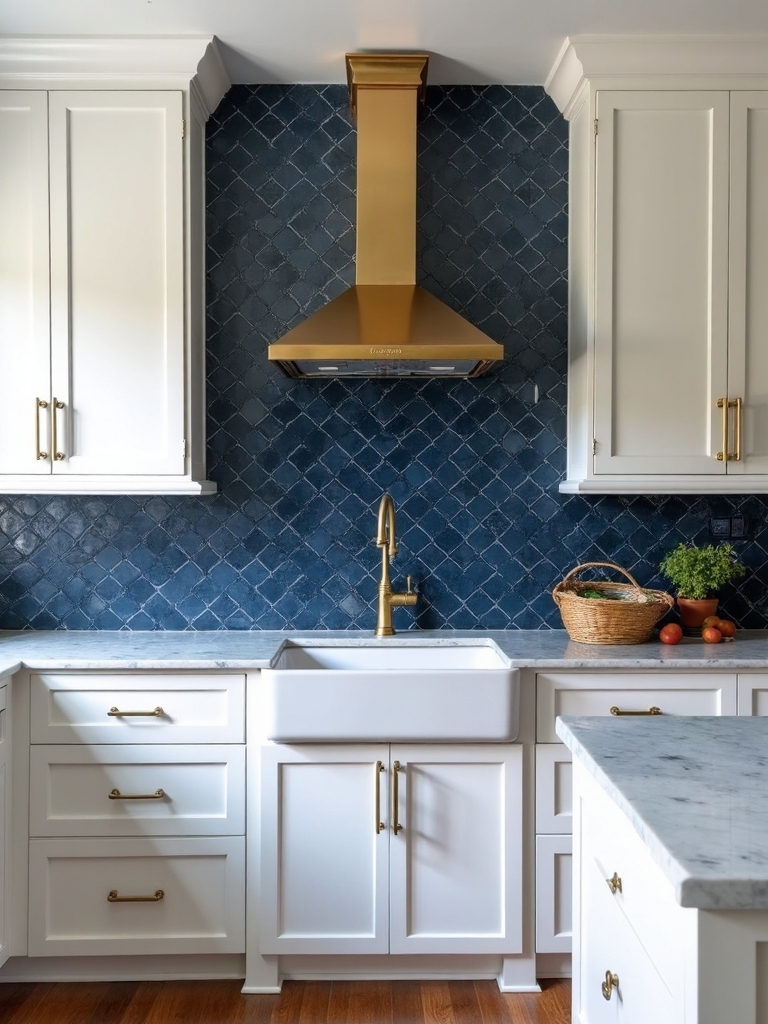 bold tile backsplash farmhouse design