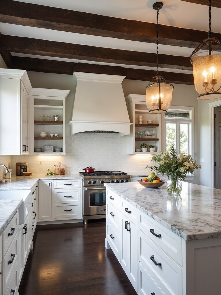 rustic charm through exposed beams