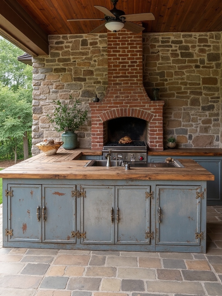 eco friendly reclaimed outdoor kitchen diy