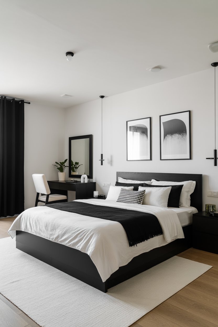 Minimalist Monochrome Bedroom
