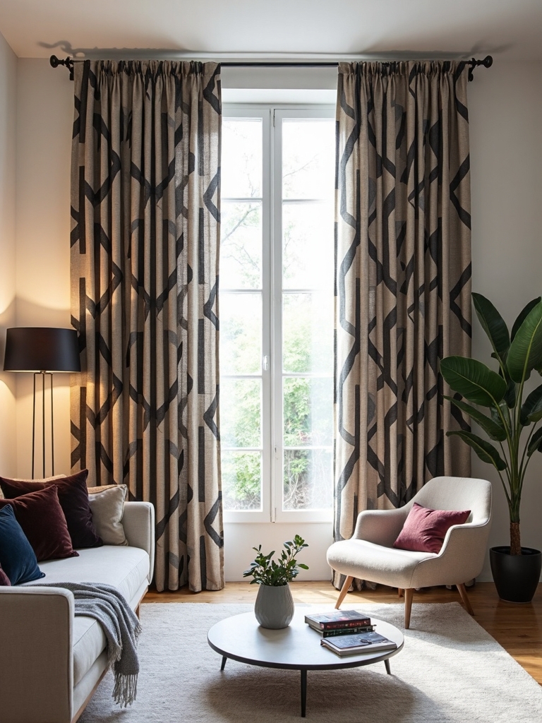 striking geometric curtain statement pieces