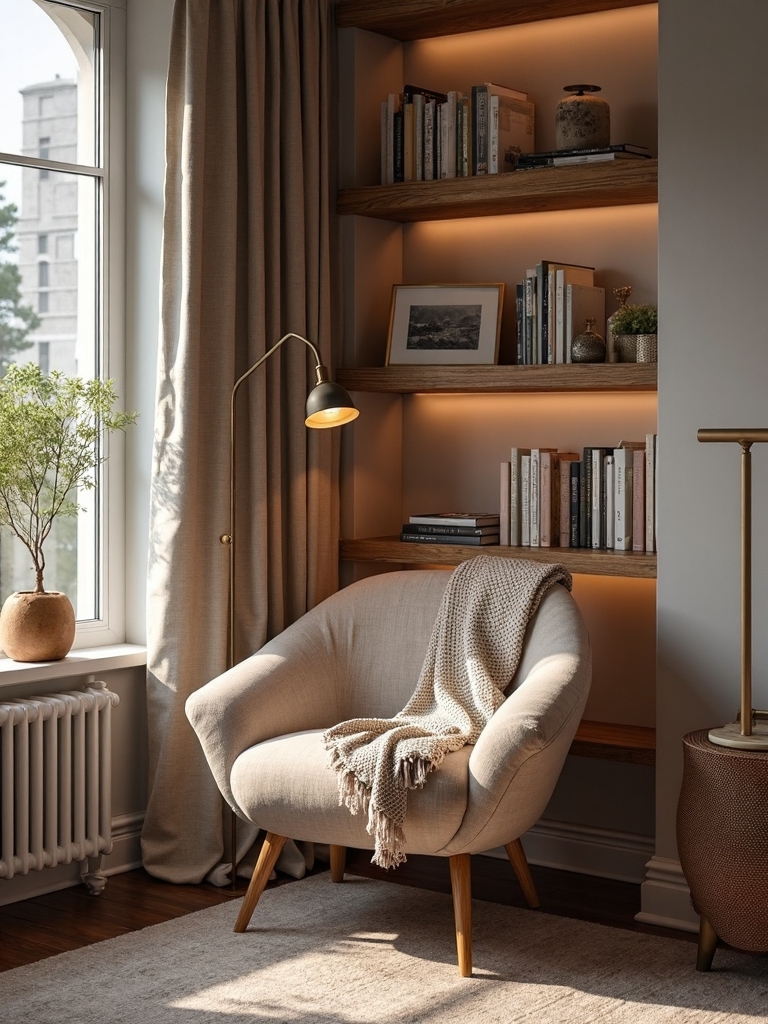 cozy comfy calming reading nook