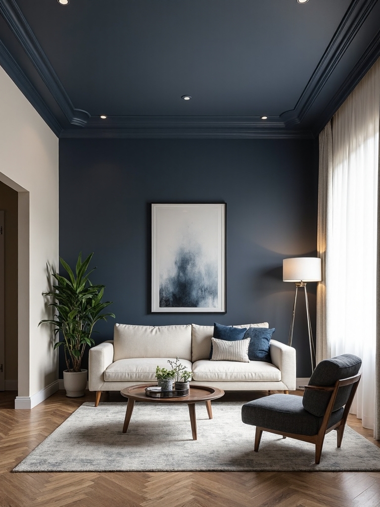 bold ceiling color transformation