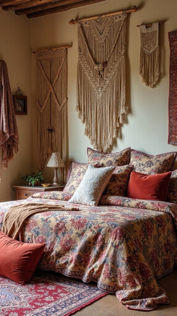 layered patterned textured bohemian