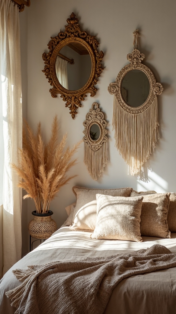vintage boho bedroom decor accents