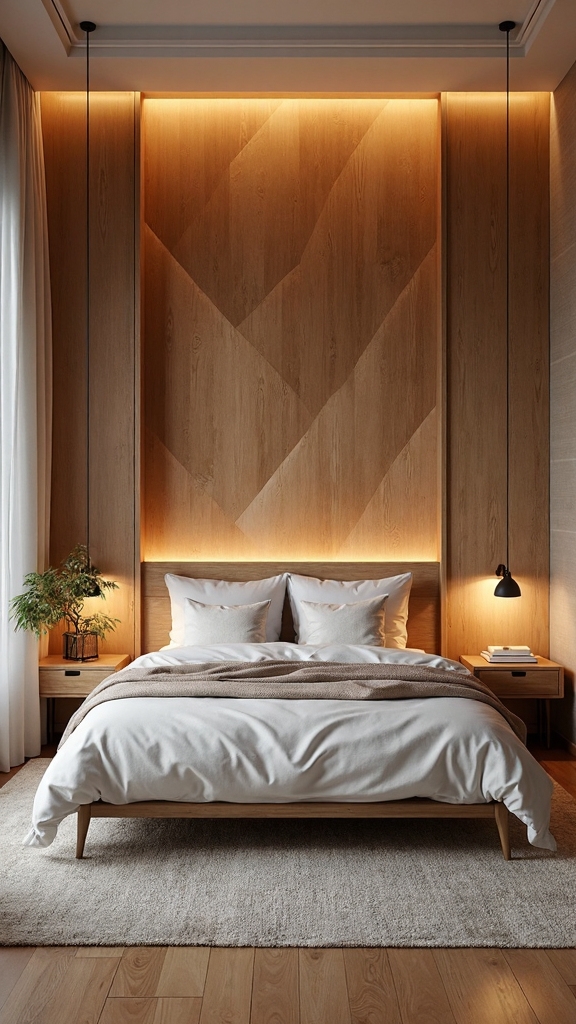 textured wallscape headboard alternative creates drama