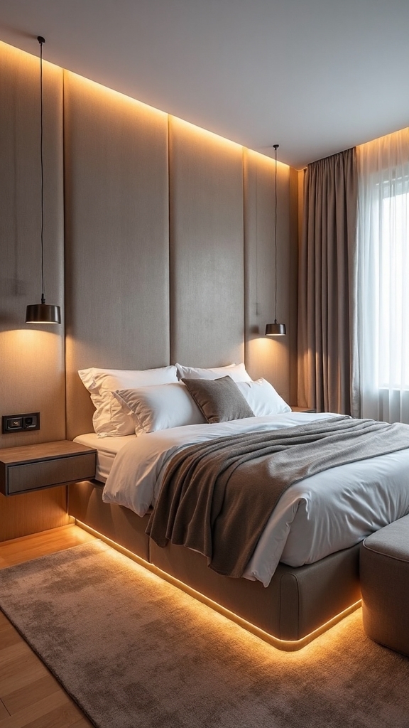 expansive continuous cohesive maximized bedroom sanctuary