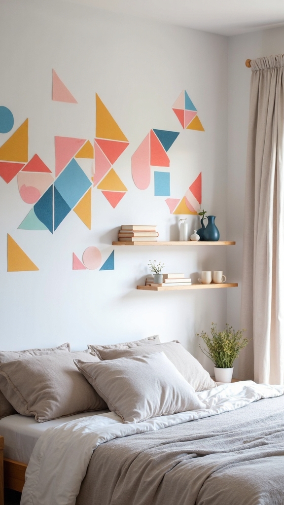 flexible temporary visually impactful bedroom decor