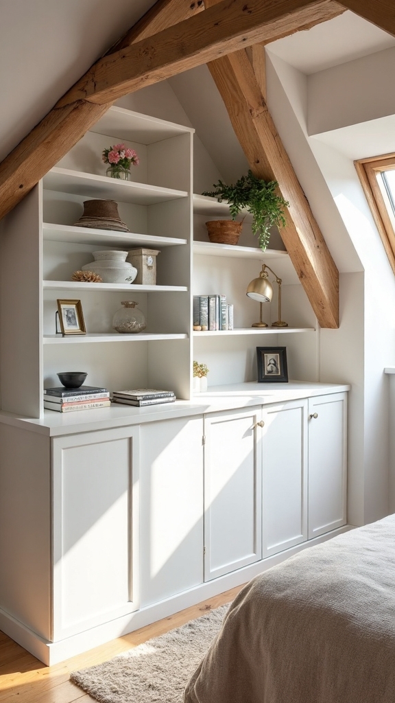 storage solutions for angled attic walls