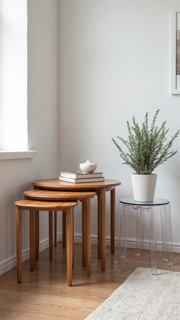 nesting tables and stackable stools