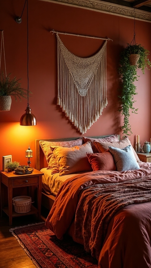 warm cozy layered bohemian