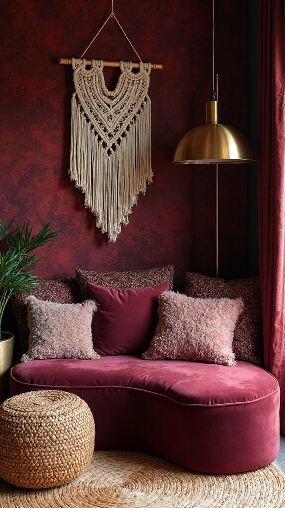 cozy reading nook with plush cushions