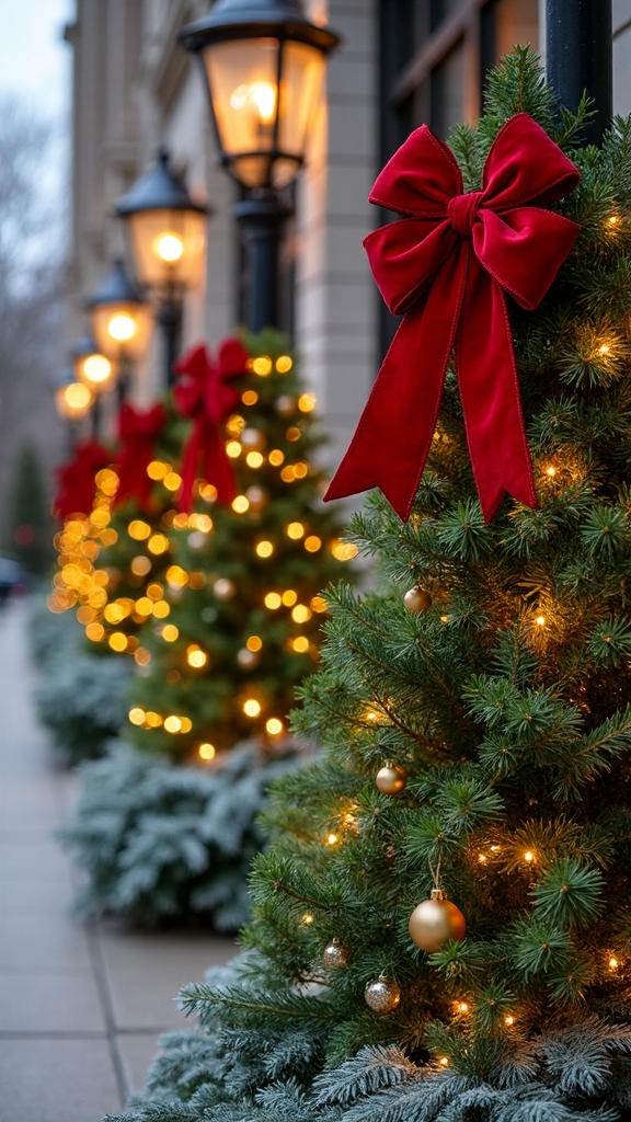 decorate existing landscape festively