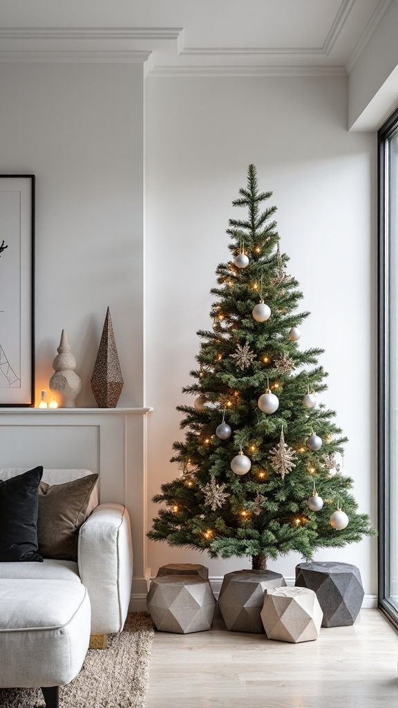 minimalist modern holiday decor
