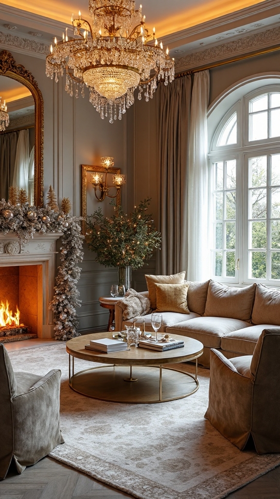 glamorous metallic holiday accents