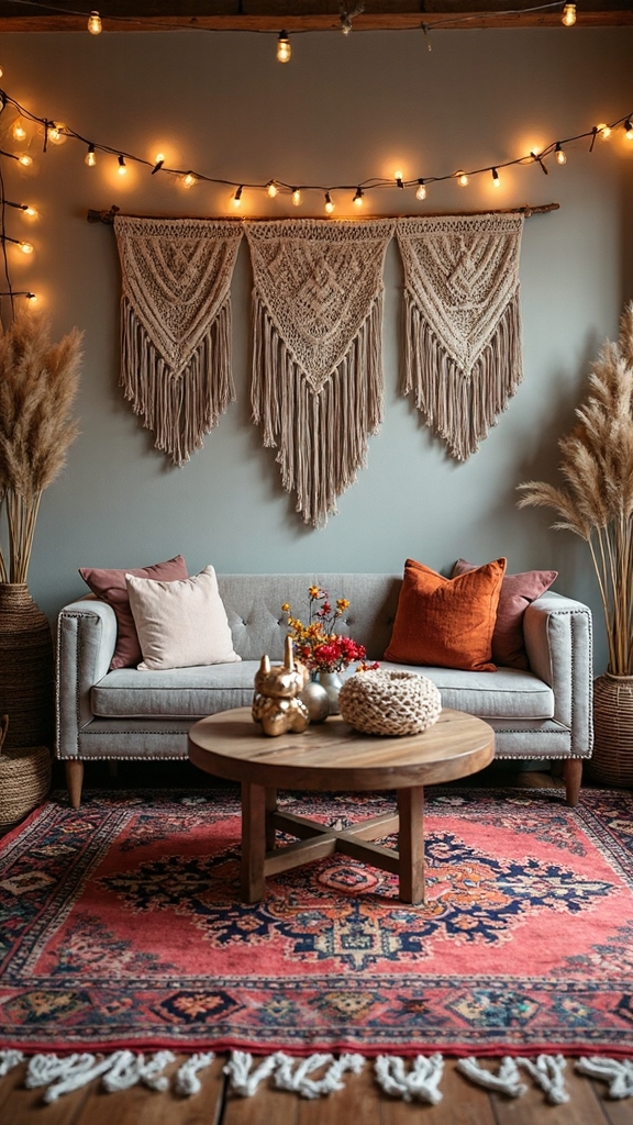 bohemian eclectic Christmas decor