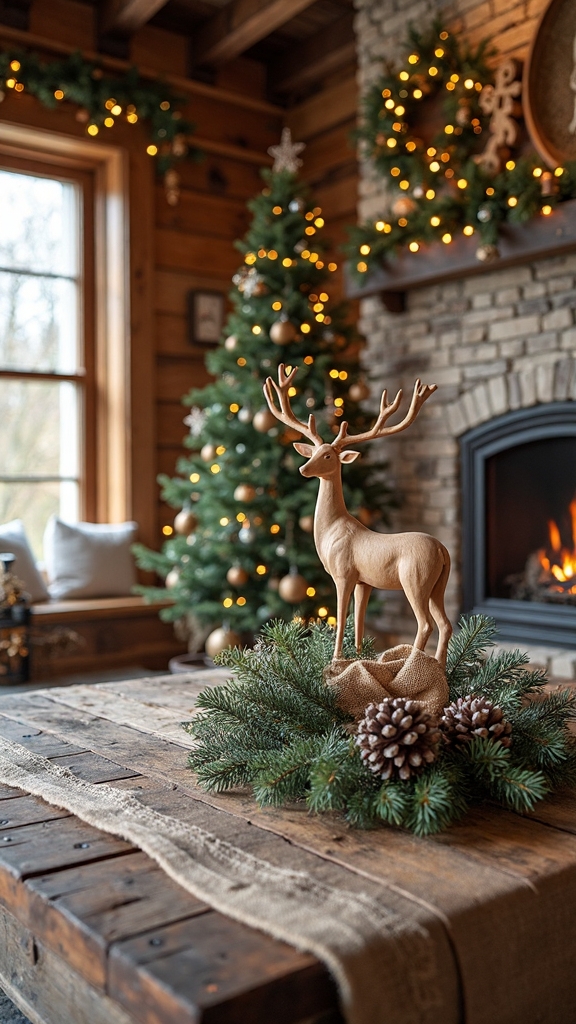 woodland forest inspired Christmas decor