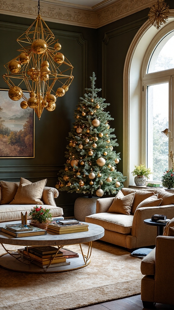 Art Deco geometric Christmas decor