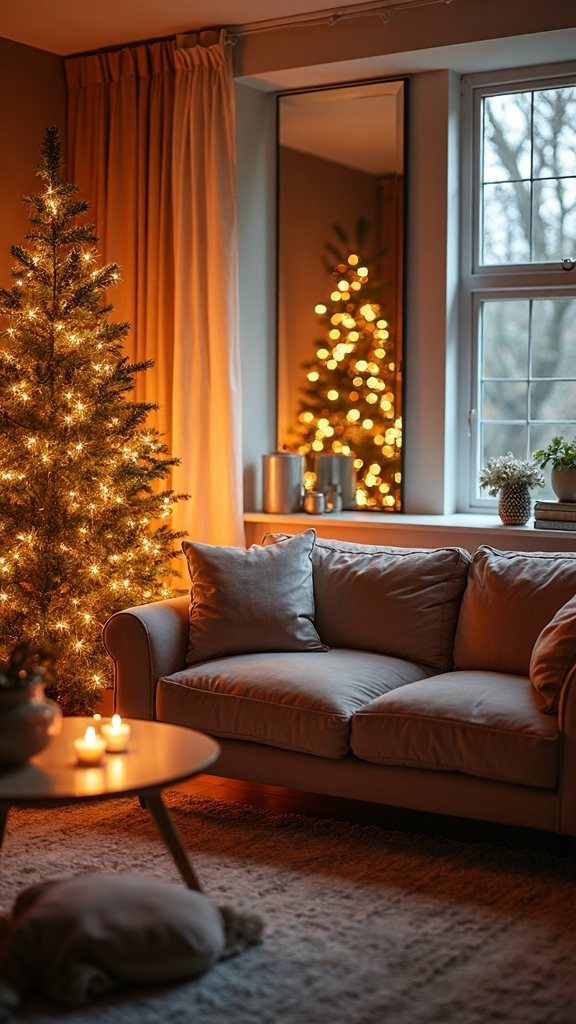 amplify christmas light displays with mirrors