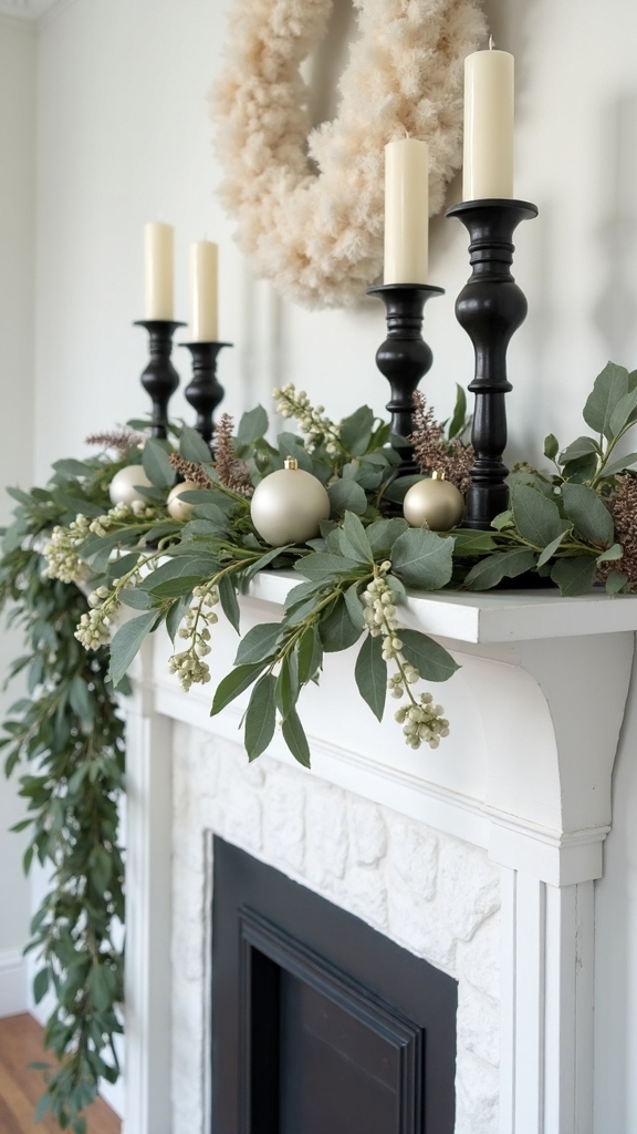 sophisticated farmhouse christmas garland displays
