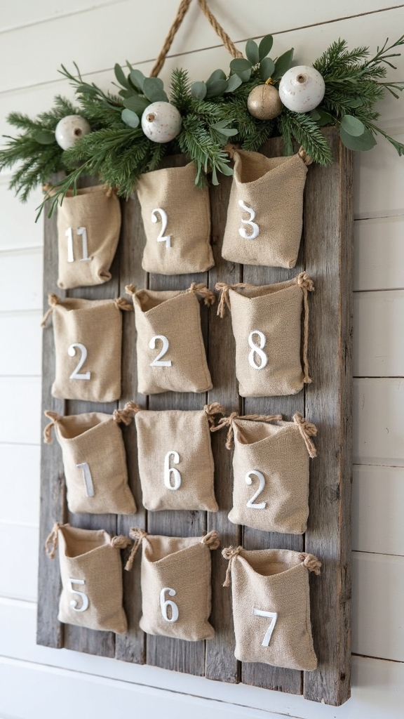 rustic nature inspired farmhouse advent calendars