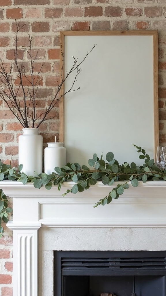 rustic layered luminous farmhouse christmas mantel