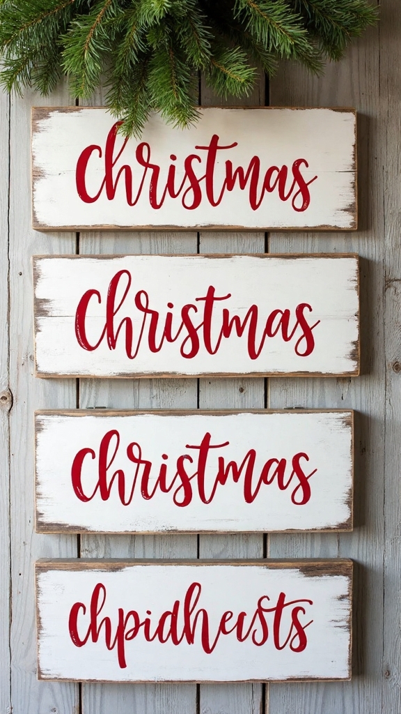 rustic charming hand lettered christmas decor