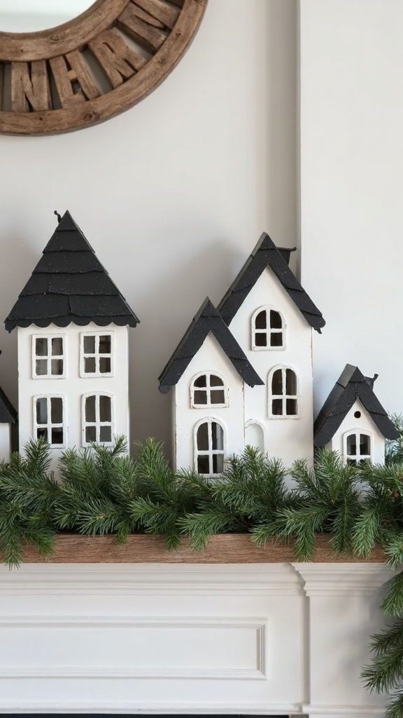 rustic farmhouse christmas village decor