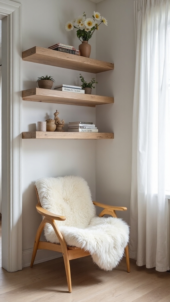 cozy minimalist reading nook