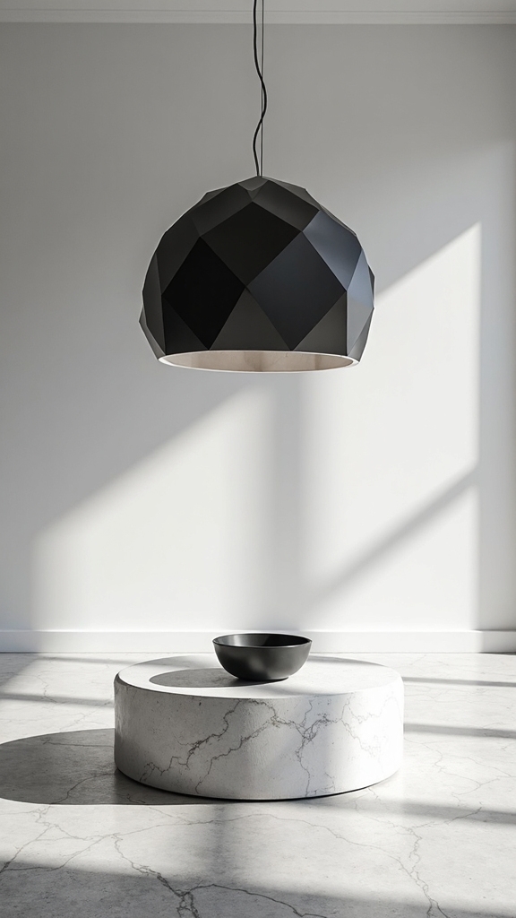 lighting as sculptural gallery statement