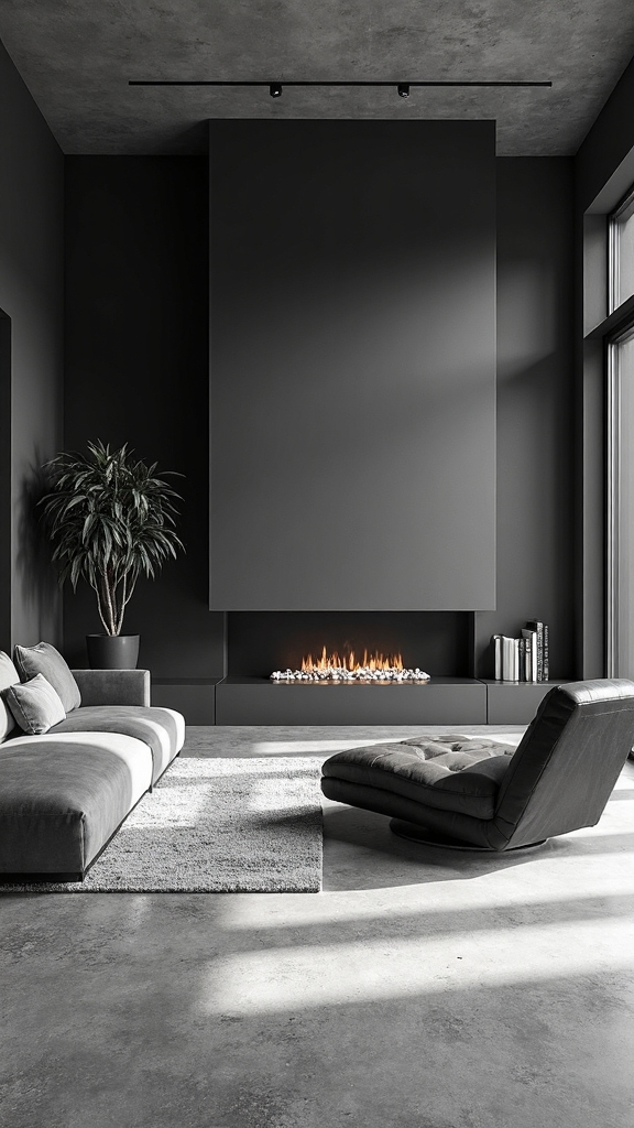 minimalist fireplace focal point enhancement