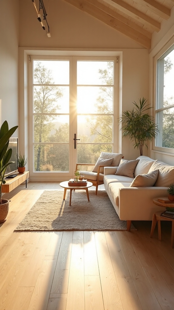 bright warm complementary wood tones