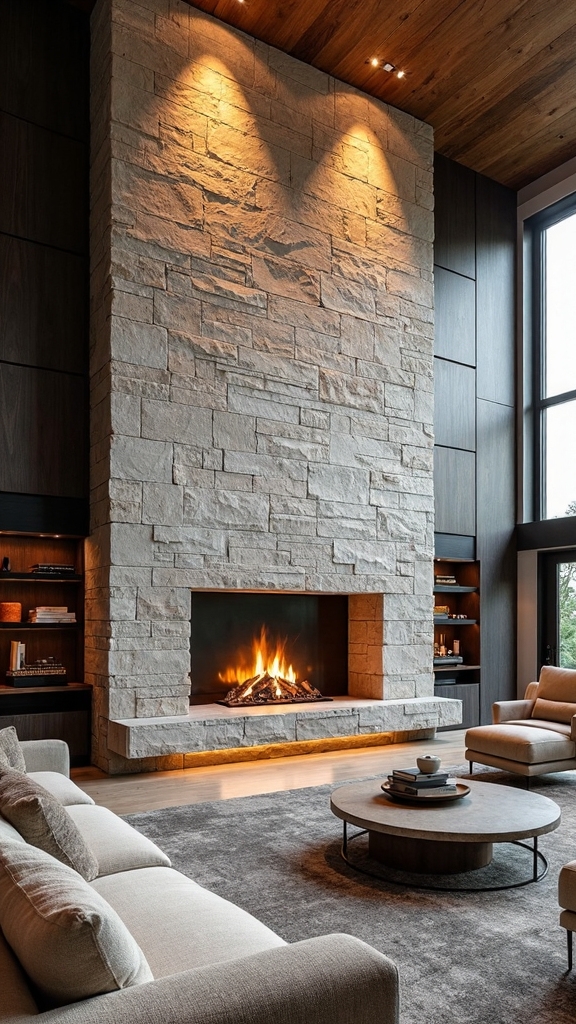 focal point fireplace design feature
