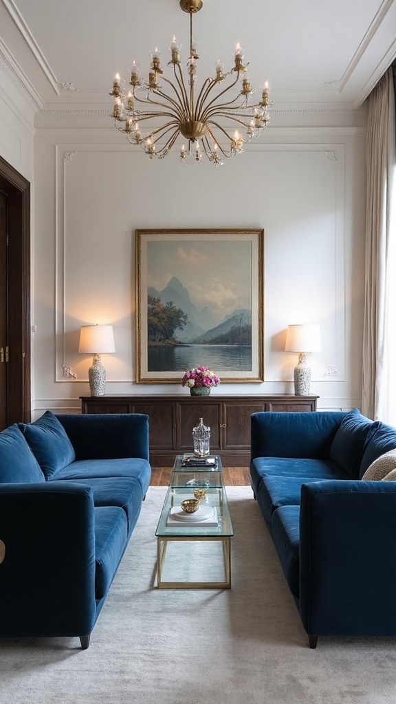 symmetrical furniture layout creates balance