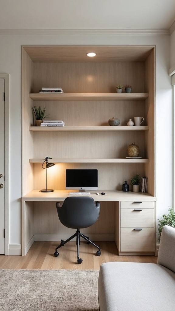 compact multifunctional concealed home office