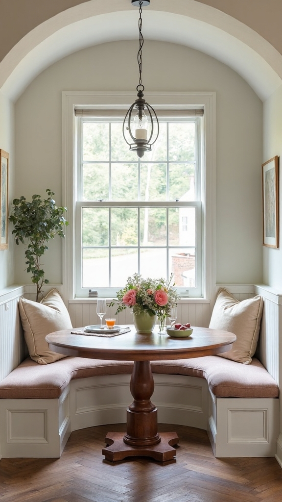 cozy breakfast nook with banquette seating