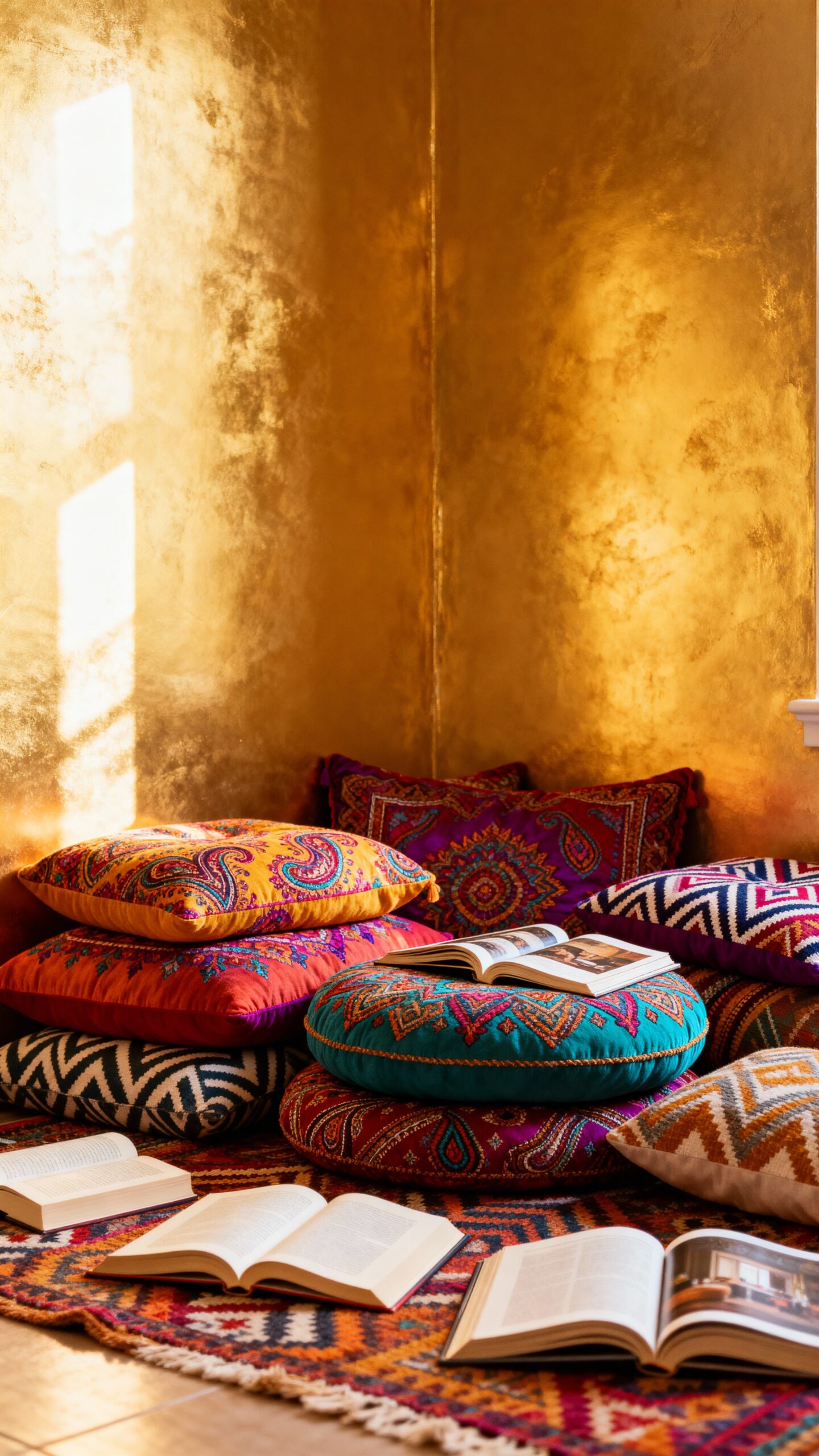 cozy bohemian reading nook sanctuary