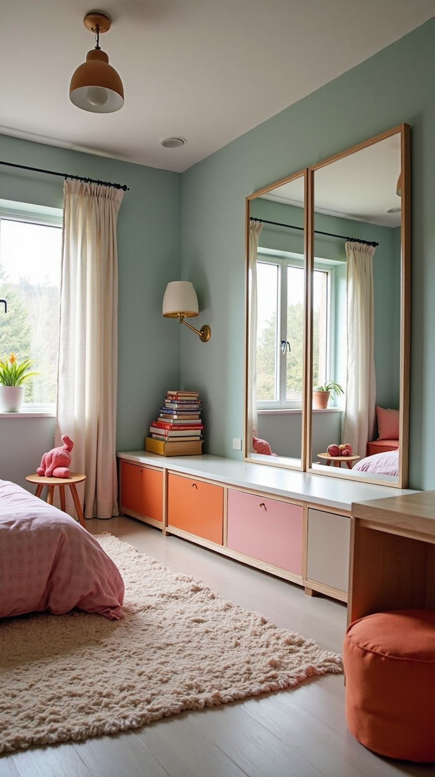 mirrors to enhance room light and depth