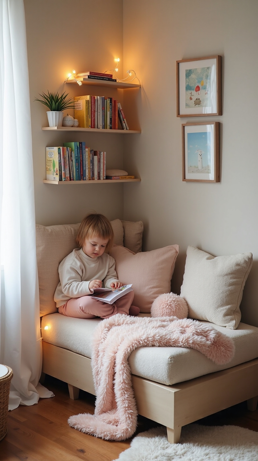 cozy reading nook for kids